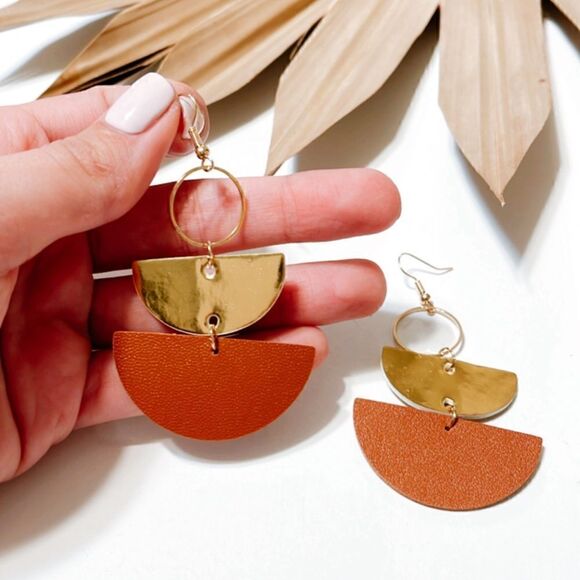 Boho statement earrings S319 - Picture 3 of 3